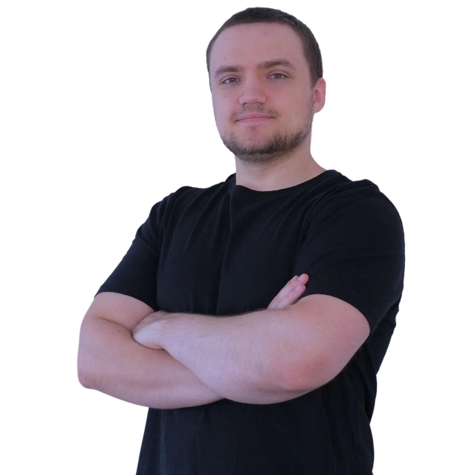 Igor Delega założyciel WEBDELPL portret ze skrzyżowanymi rękami